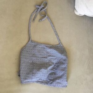 Pimkie navy/white bikini crop top, size34/XXS